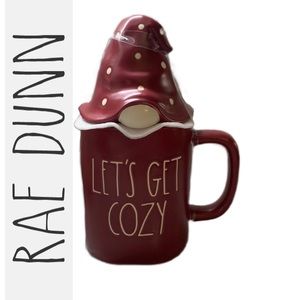 Rae Dunn ~ Let’s Get Cozy mug with lid ~ Wine & Cream